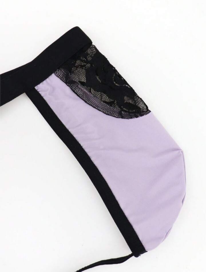 Sensual Black Lace Breathable Sexy Men Thongs